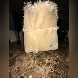 UGG Cream Shearling Backpack